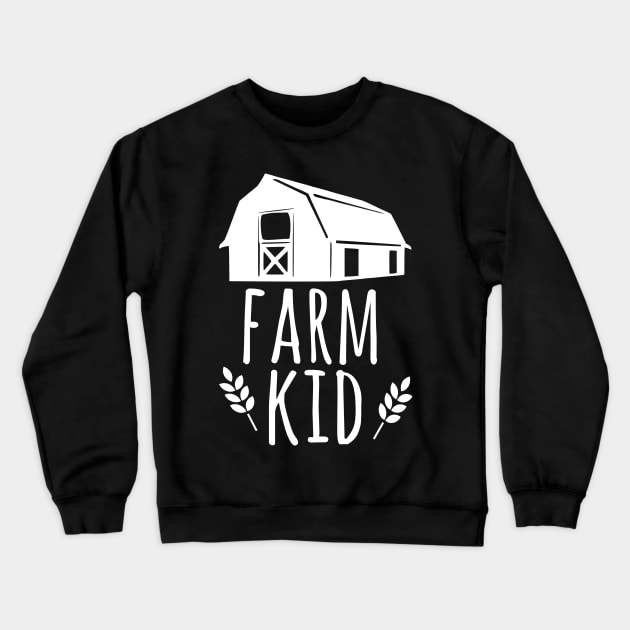 Farm Kid shirt perfect for kids growing up on the farm Crewneck Sweatshirt by FreckledBliss